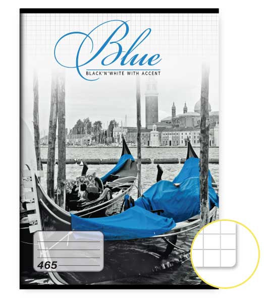 Zošit 465 • 60 listový • štvorčekovaný 5×5 mm  • Blue