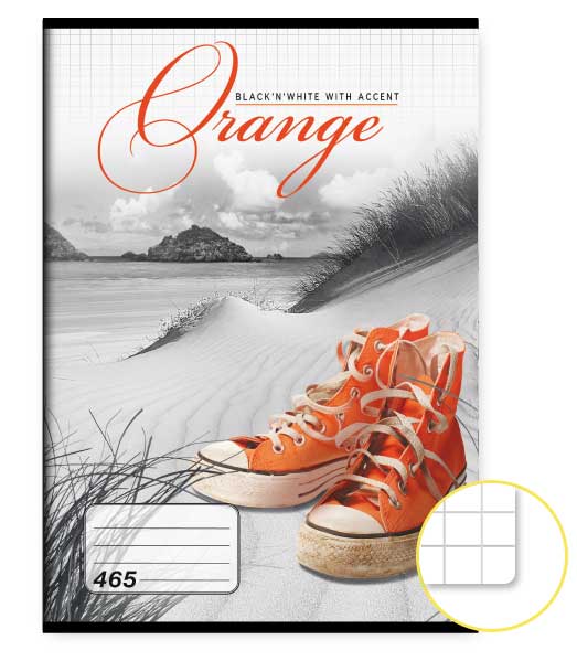 Zošit 465 • 60 listový • štvorčekovaný 5×5 mm  • Orange