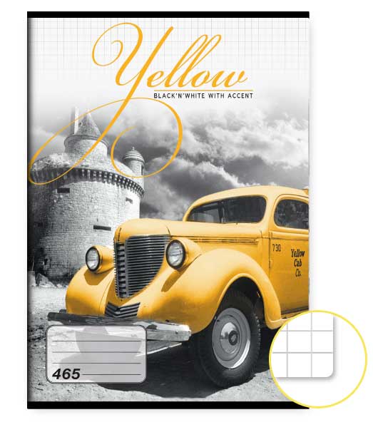 Zošit 465 • 60 listový • štvorčekovaný 5×5 mm  • Yellow