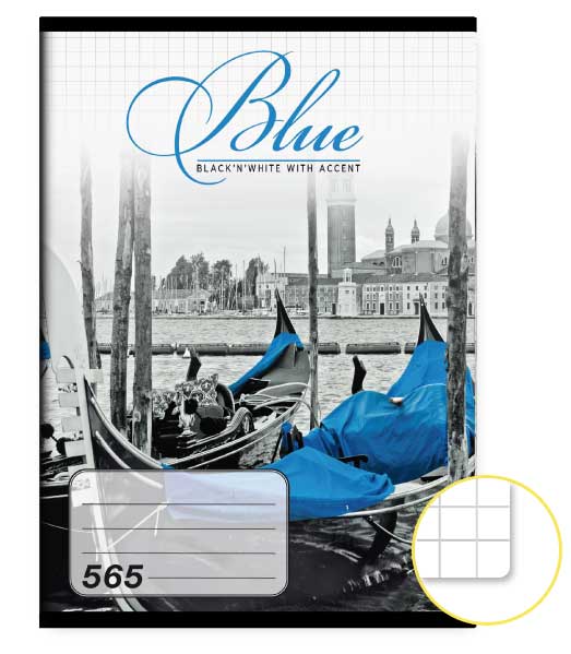 Zošit 565 • 60 listový • štvorčekovaný 5×5 mm  • Blue