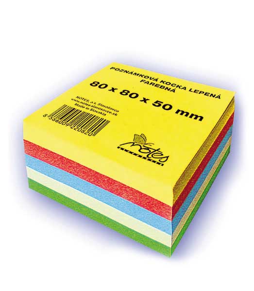 Poznámková kocka L808050/5F • z farebných papierov • lepená malá