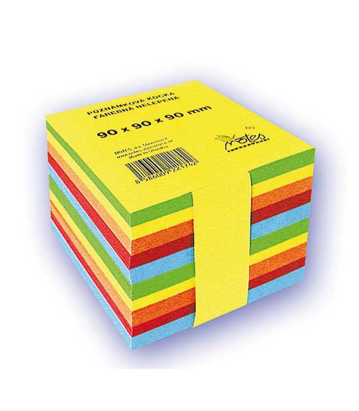 Poznámková kocka N909090/5F • z farebných papierov • nelepená NN